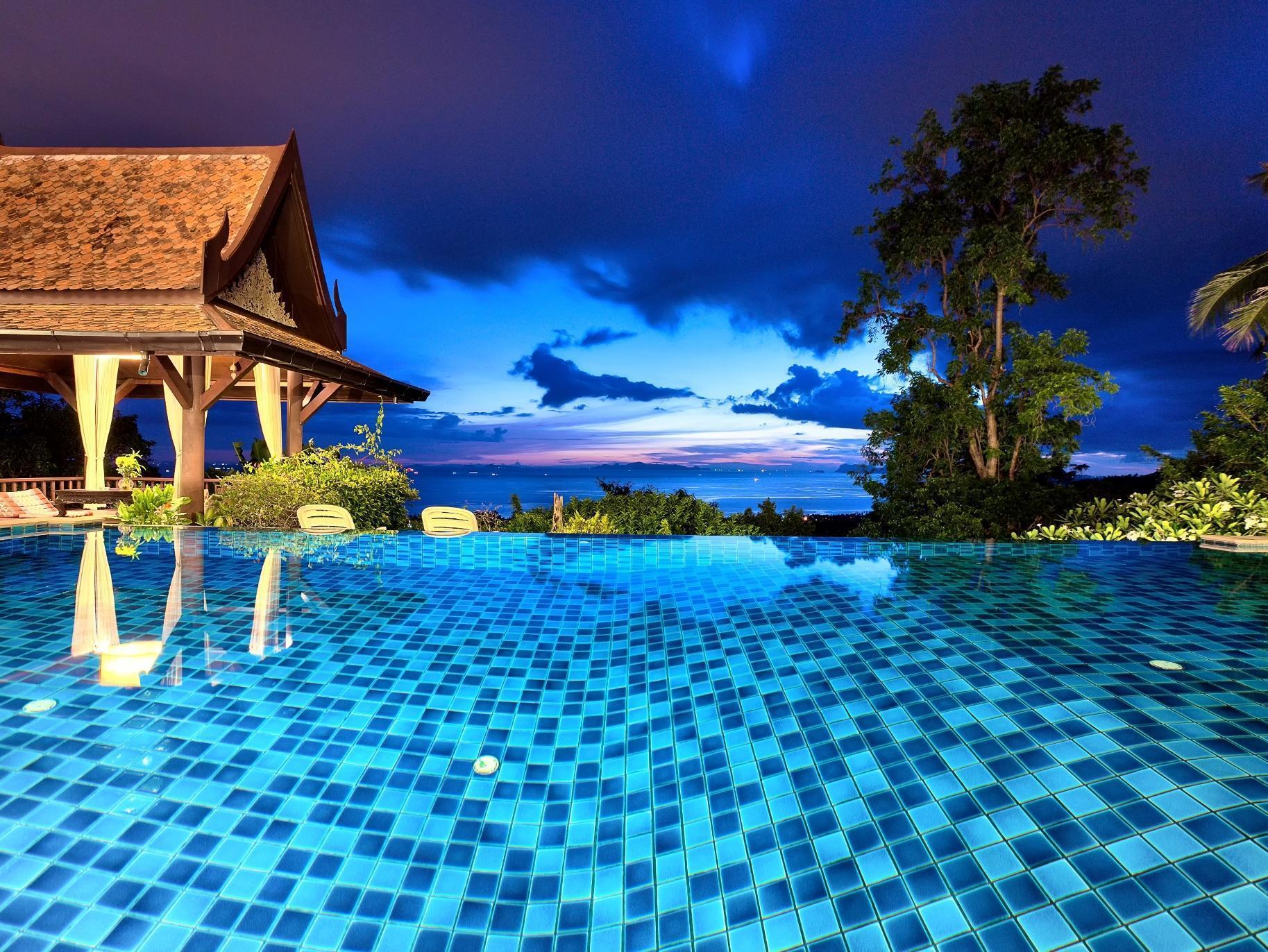 Villa Thai Teak - Panoramic Sea&Sunset Views Koh Samui Bagian luar foto